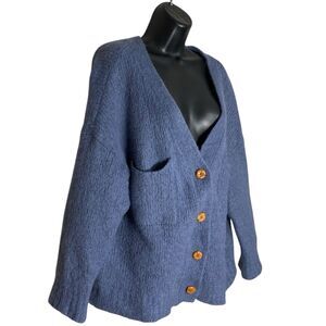 Atelier Delphine Cardigan Sweater M/L Baby Alpaca Merino Wool Boxy Amelia Pocket
